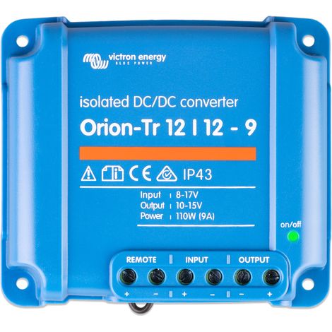 Convertidor DC-DC Orion 12V/12V 9A (110W) Aislado