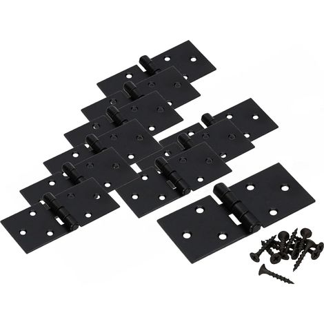 KOTARBAU Lot de 10 rubans pour caisses - 100 x 45 mm - Noir - Roulé - Charnière de meubles - Robuste (1/5)