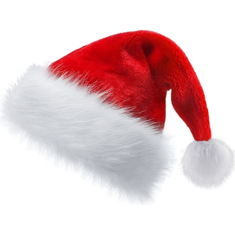 Altre decorazioni natalizie, cappello di Babbo Natale, cappello di Natale, cappello di Natale per adulti, cappello di Babbo Natale unisex per articoli per feste - L: 32 x A: 42 cm