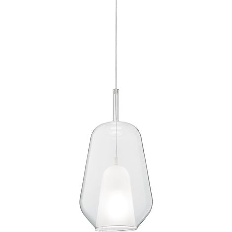 Suspension en verre soufflé design Thelma - Transparent (1/2)