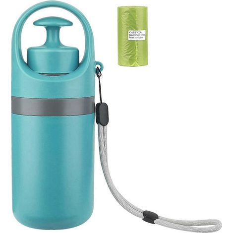 Ramassage portable des déjections canines, pratique pour les promeneurs de chiens, livré avec un rouleau de sacs poubelle. (1/5)