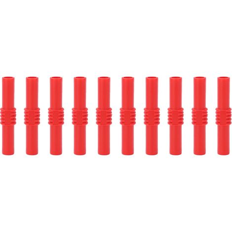 Connecteur banane femelle-femelle isolé 4mm, lot de 10 pièces, prolongateur de prise banane rouge pour appareils électroniques (1/5)