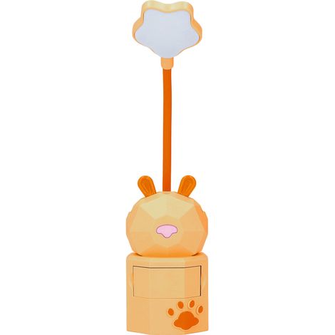 Lampe de lecture enfant en forme de lapin, rechargeable par USB, avec col de cygne omnidirectionnel, boîte de rangement sécurisée et résistante, lumière chaude, lampe de bureau enfant jaune (1/5)