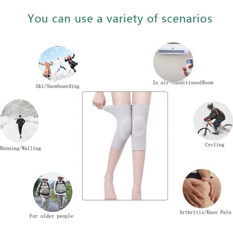 Genouilleres - Protection Pour Genoux - Compression Chaude Pour Activites Extérieures Hiver - Pour Cyclisme Ski Randonnée Camping - Par Paire (1/5)