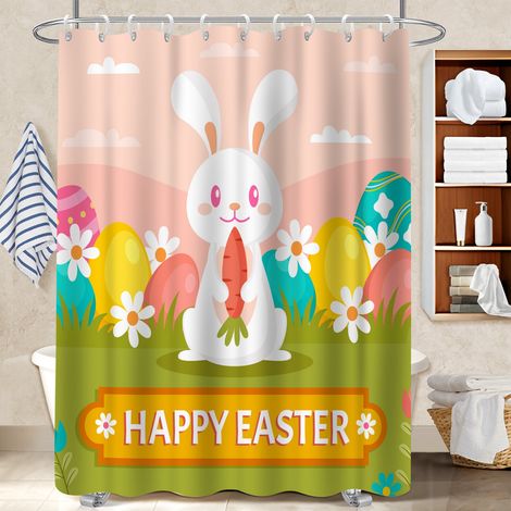 Rideau de bain imprimé polyester 180x180 cocooning rideau étanche pour une déco qui inspire (1/5)