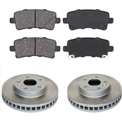 KIT FRENI POSTERIORI compatibile con CHEVROLET MALIBU V300 - DISCHI + PASTIGLIE OEM: P59059, P59060 / PB 20984 /SOSTITUZIONE DIRETTA/BASSA POLVERE/SILENZIOSO (1/5)
