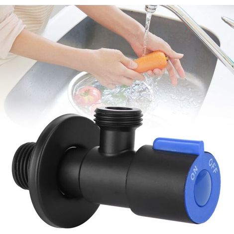 G1/2 Thread Angle Valve Stainless Steel Water Stop Valve for Bathroom Toilet SuppliesSingle Cold-- (1/5)