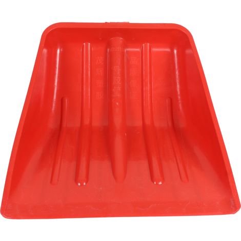 Pelle à neige rouge renforcée en PP plastique résistant, solide et sécurisée pour enfants, usage jardin 48x44cm (1/5)
