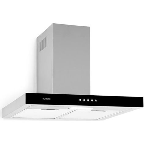 Klarstein – Hotte murale aspirante 60 cm 310 m³/h classe A – Éclairage LED – 3 vitesses – Filtres à graisse amovibles – Inox argent
