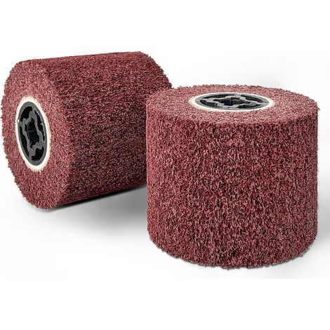 Rullo abrasivo con spazzola a grana 80  Rullo abrasivo in corindone marrone efficace  Manicotti abrasivi per rulli abrasivi e levigatrici - Ideali per levigatura, finiture opache e satinate (1/5)