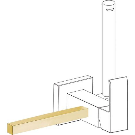TRES 03412402OM CUADRO Accesorio Porta Toallas para Grifo con Ducha para Inodoro Color Oro Mate 24K - ref: 03412402OM
