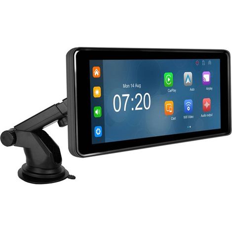 Ecran Carplay 6,86" pour Voiture Tactile Bluetooth avec Caméra de Recul Noir