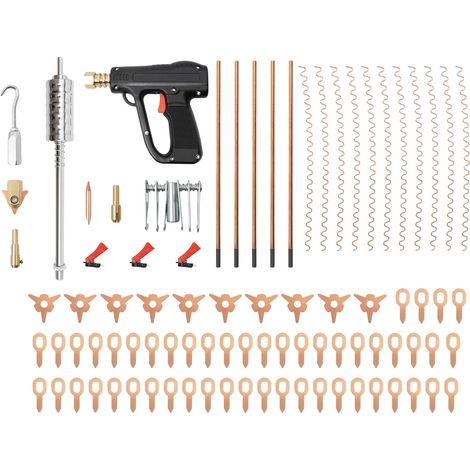 Martillo de tracción manual, juego de 86 piezas, construcción de metal resistente, color negro. (1/2)