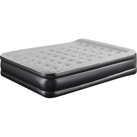 Matelas pneumatique avec pompe intégrée flocage peluche imperméable PVC lit gonflable portable pliable pour les invités de voyage de camping prise américaine 110 V (1/5)