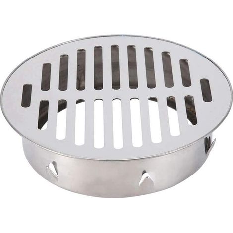 Bonde de douche ronde en acier inoxydable - 15 cm - Bonde de douche antidérapante - Bonde de douche - Bonde pour évier - Bonde - Salle de bain Balcon Cuisine Maison Hôtel (1/5)