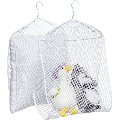 2 Séchoirs à Oreiller, Séchoirs Peluches et Coussins contre Déformation, Sacs de Séchage suspendus, 2 Pièces Séchoir à Linge