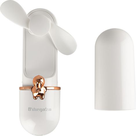 Orbegozo HF 2500 Ventilateur à Main Blanc et Or Rose (1/3)