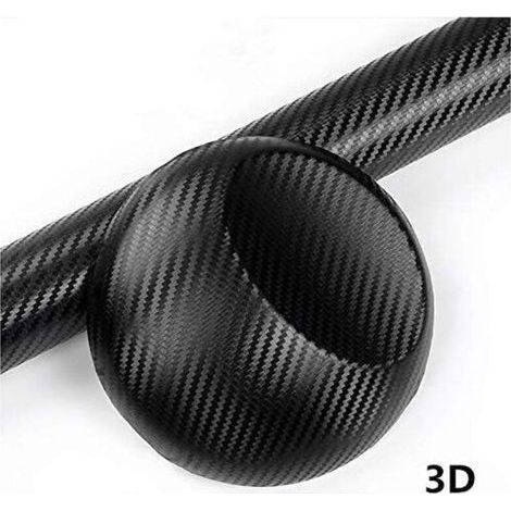 Pellicola Vinilica 3D (2 Pezzi), Adesivo in Fibra di Carbonio 3D per Auto, Cover Posteriore per Smartphone, Moto, Veicoli, Adesivo in Vinile in Fibra di Carbonio 152 cm x 30 cm Nero (1/4)