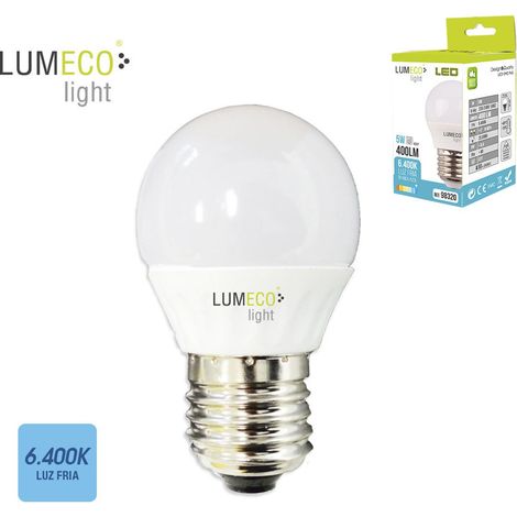 Sphärische EDM-LED-Glühbirne E27 5W 400lm 6400K Kaltlicht Ø4,5x8cm