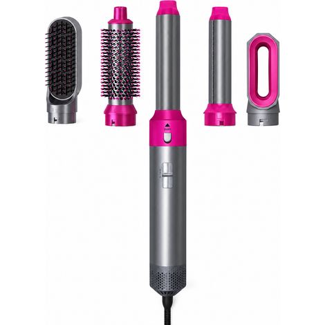 Brosse coiffante à air chaud 5-en-1 grise, basse vitesse, fiche UK (1/5)