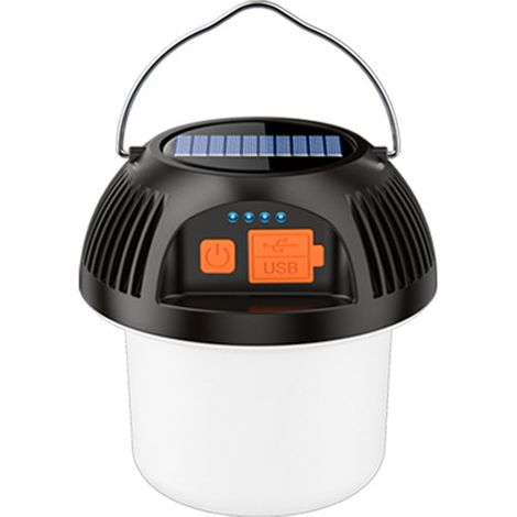 Lampe Led Solaire - 120 Lm - 3 Modes Éclairage - Étanche Ip65 - Pour Tente De Camping Et Activités Extérieures - 1 Pièce (1/5)