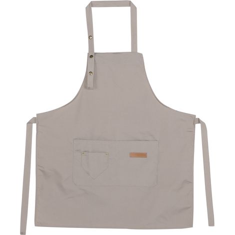 Tablier de cuisine professionnel en coton confortable avec poches pour serveurs - Gris (1/5)