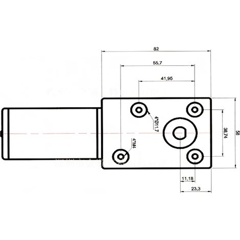 Moteur Réducteur Électrique 24V 30W CC à Vis Sans Fin pour Accessoires Électriques (1/5)
