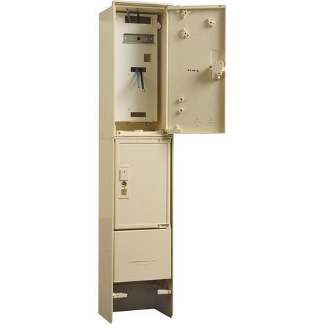 Michaud – Coffret de communication borne haut S22 type 2 – Panneau pour compteur monophasé – Disjoncteur de branchement inclus (1/2)