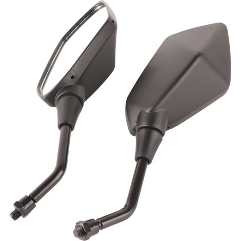 Lot de 2 rétroviseurs universels pour moto, accessoire noir, tige de 10mm (1/5)