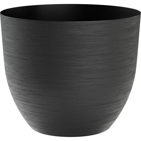 TeraPlast™ Pflanzgefäße OVER Black schwarz rund 28 cm - Kunststoff