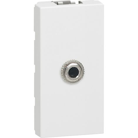 Prise Jack femelle 3,5mm à souder Mosaic 1 module blanc LEGRAND 078773 (1/3)