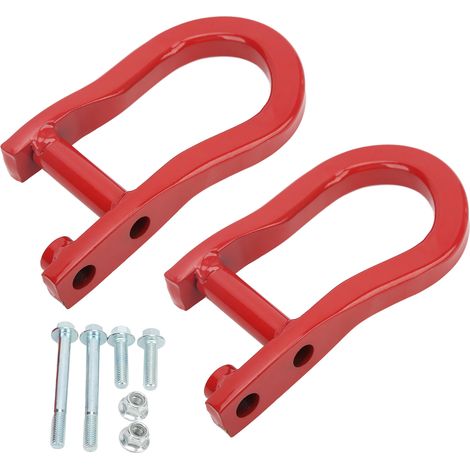 Crochets de remorquage pour pare-choc avant de voiture, 2 pièces, manilles 84192871 de remplacement pour GMC Sierra 1500 2007 – 2018 rouge (1/5)