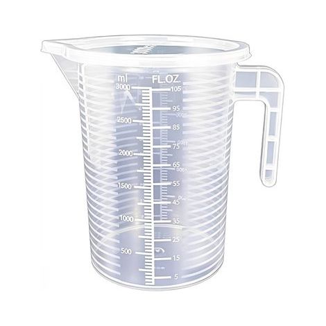 Verser de l'eau d'une bouteille - Verre doseur - Carafe à jus - Bouilloire - Bouilloire de 3 litres - Verre doseur avec couvercle - Verre doseur de 3 litres Blanc (1/5)