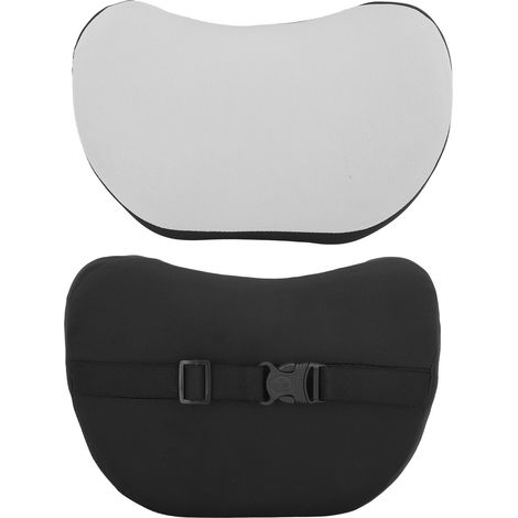 Oreiller d'appui-tête pour voiture, oreiller cervical, mousse à mémoire de forme, housse amovible en nylon, boucle, design ergonomique, accessoire de conduite, gris (1/5)