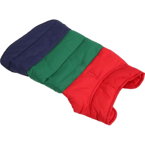 Gilet d'hiver chaud pour animaux de compagnie, double face, en coton épais, imperméable et coupe-vent, pour chiens moyens et grands, vert, taille XL. (1/5)