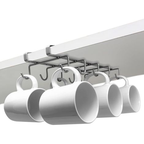 Porte Tasse Suspendue & Organisateur Porte verres suspendu - Bon pour 10 tasses Placard Rangement