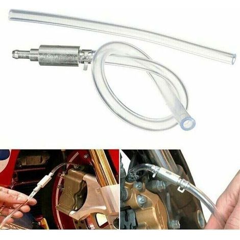 Tubo di spurgo freni - Kit di spurgo freni con valvola unidirezionale, strumento di spurgo tubo, kit di spurgo impianto frenante per frizione di moto e auto (1/4)