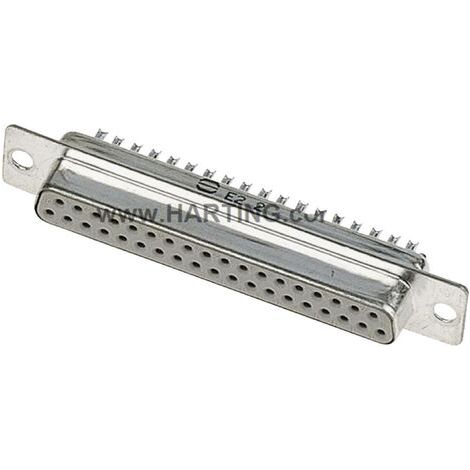 Embase SUB-D femelle 25 pôles HARTING 09672254715 180 ° fût à souder 1 pc(s) D00729 (1/4)
