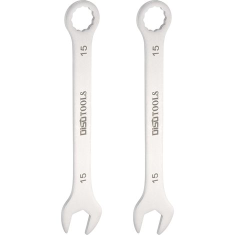 2pcs Clé Combinée Fine Métrique 15mm À Embout Torx Ton Argenté (1/5)
