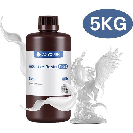 3D Harz, schnelle UV-Aushärtung, hohe Präzision, ABS Pro2 Klar-5kg (1/2)