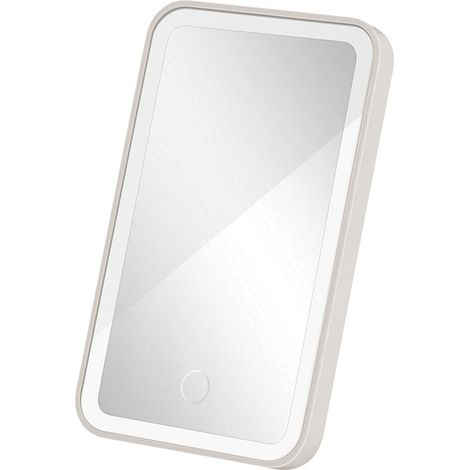 1 miroir de maquillage LED, éclairage intégré, format portable, pour bureau, chambre étudiante ou voiture (1/5)
