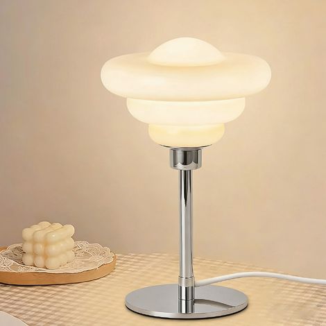 Lampe de bureau LED à intensité variable avec interrupteur filaire - 3000K6500K, abat-jour en verre, lampe de lecture, lampe de chevet,Veilleuse (1/5)