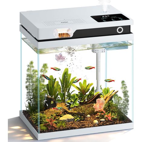 Nano Aquarium 16L avec Distributeur Automatique de Nourriture (1/5)