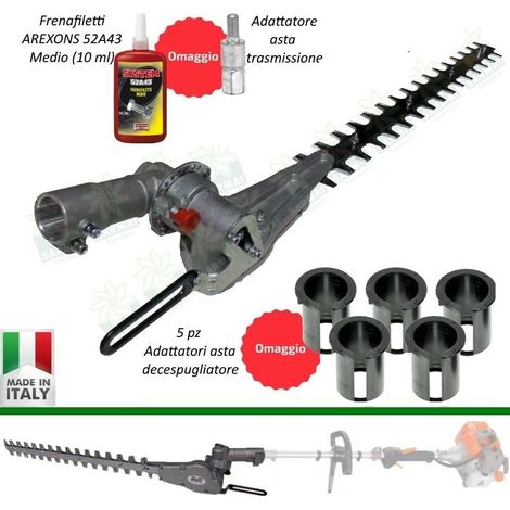 Tosasiepi tagliasiepi UNIVERSALE JOANS + inserto ALPINA STIHL HUSQVARNA OLEO-MAC CON ADATTATORE 7 RIGHE (1/4)