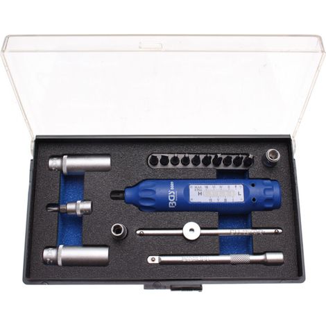 Tournevis Dynamométrique - 1 À 8 Nm - Pour Valves TPMS - 18 Pièces - Douilles 6 Pans Et Embouts Variés (1/2)