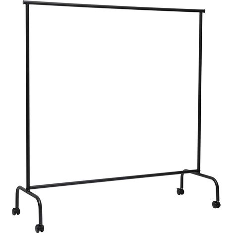 Vestiaire Mobile, Porte-Manteau en Métal, Porte Manteau Résistant pour Bureaux et Salles de Réception, Barre de Penderie Élégante, Noir (1/5)