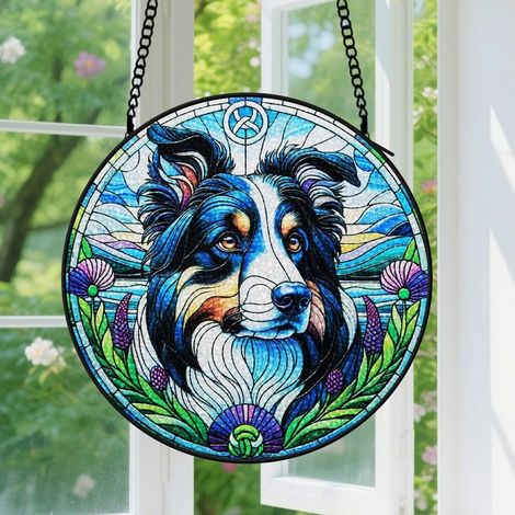 Capteur de Soleil en Vitrail Décoration Spirituelle pour Maison 15cm (1/4)