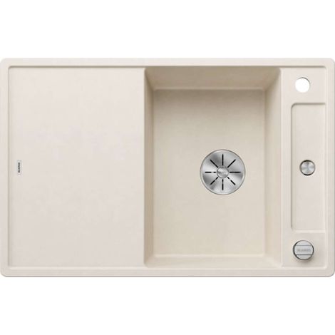BLANCO Einbauspüle AXIA III 45 S Silgranit mit Holzschneidbrett, InFino, Softweiß (1/3)