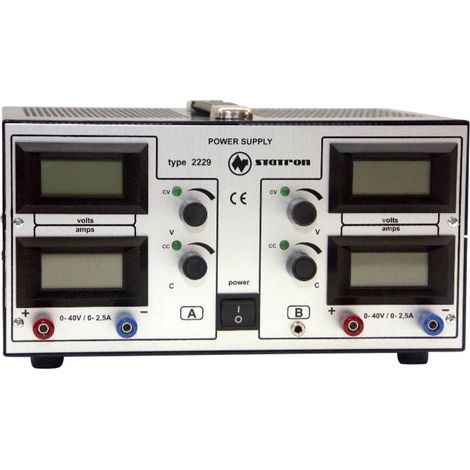 Statron 2229.2 Alimentatore da laboratorio regolabile 0 - 40 V 0 - 2.5 A 200 W Num. uscite 2 x