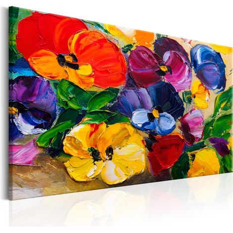 Tableau Imprimé "Spring Pansies" 60 x 90 cm (1/2)